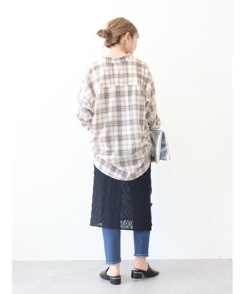 AMERICAN HOLIC(アメリカンホリック)の「接触冷感Wポケットボイルシャツ(シャツ/ブラウス・レディース・ホワイト系その他7/ブラック系その他3/ストライプ・L/M)」の9枚目の写真