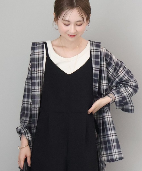 AMERICAN HOLIC(アメリカンホリック)の「接触冷感Wポケットボイルシャツ(シャツ/ブラウス・レディース・ホワイト系その他7/ブラック系その他3/ストライプ・L/M)」の5枚目の写真