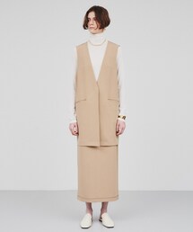 cloenc | カットジョーゼットカラージレ(ベスト)