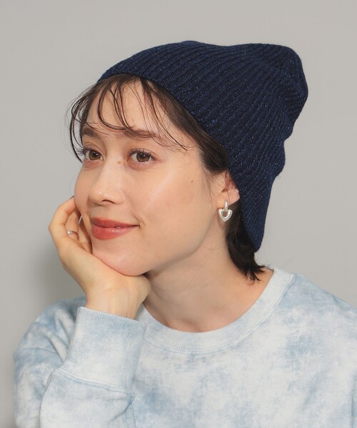 Ray BEAMS(レイビームス)の「スパンコール ラメ ビーニー(ニットキャップ/ビーニー・レディース・ブラック/ネイビー/ホワイト・ONE SIZE)」の8枚目の写真