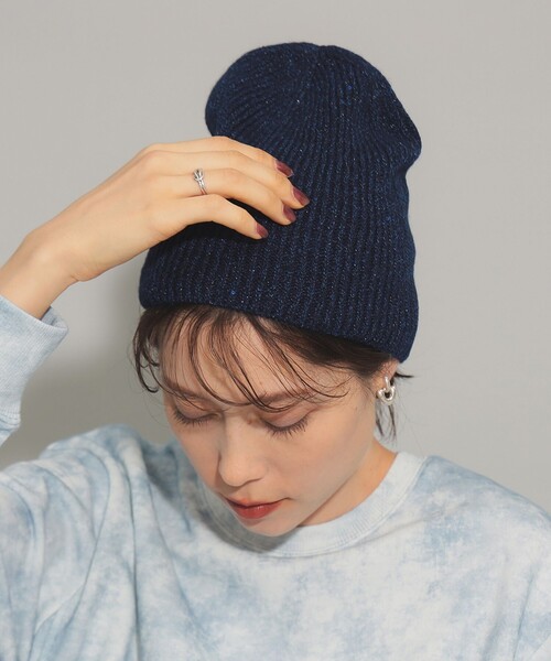 Ray BEAMS(レイビームス)の「スパンコール ラメ ビーニー(ニットキャップ/ビーニー・レディース・ブラック/ネイビー/ホワイト・ONE SIZE)」の9枚目の写真