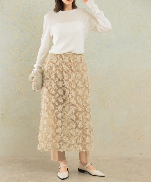 【セール】チュールフラワーレイヤードスカート（スカート）｜URBAN RESEARCH ROSSO WOMEN（アーバンリサーチ ロッソ）