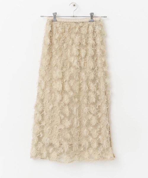 URBAN RESEARCH ROSSO WOMEN（アーバンリサーチ　ロッソ）の「チュールフラワーレイヤードスカート（スカート・レディース・ブラック/ベージュ・FREE）」の7枚目の写真