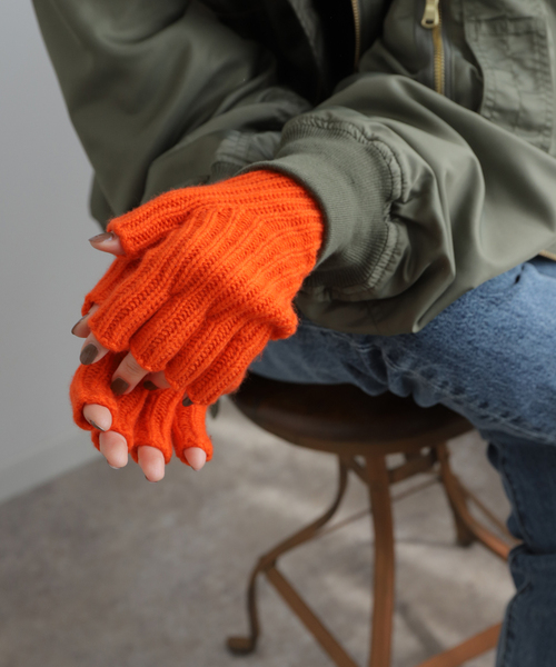 【セール】【WILLIAM BRUNTON】カシミヤ RIB FINGERLESS GLOV WB-2326（手袋）｜WILLIAM BRUNTON（ウィリアムブラントン）