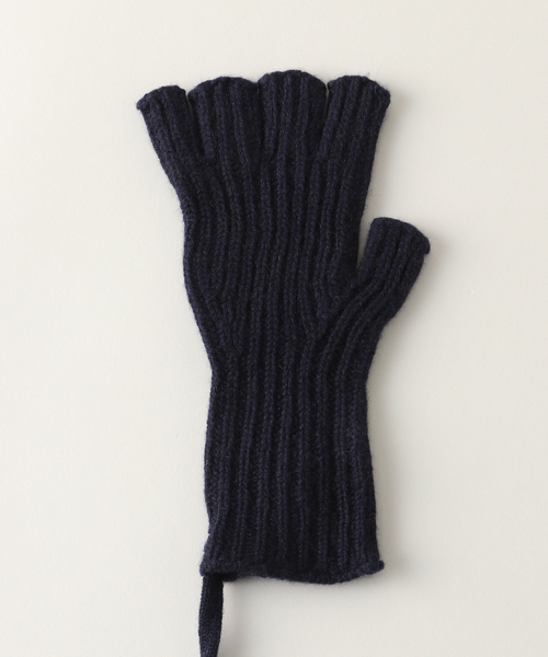 WILLIAM BRUNTON(ウィリアムブラントン)の「【WILLIAM BRUNTON】カシミヤ RIB FINGERLESS GLOV ...