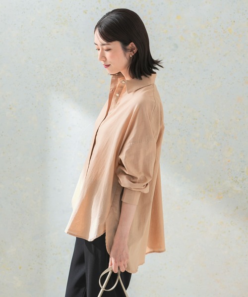 URBAN RESEARCH ROSSO WOMEN(アーバンリサーチ ロッソ)の「オーバーサイズシャツ(シャツ/ブラウス・レディース・ベージュ/カーキ/ブラウン・FREE)」の11枚目の写真