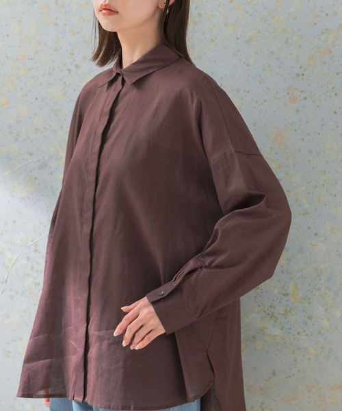 URBAN RESEARCH ROSSO WOMEN(アーバンリサーチ ロッソ)の「オーバーサイズシャツ(シャツ/ブラウス・レディース・ベージュ/カーキ/ブラウン・FREE)」の22枚目の写真