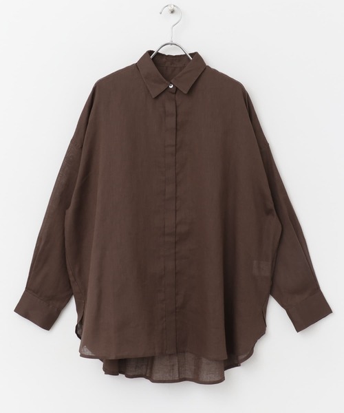 URBAN RESEARCH ROSSO WOMEN(アーバンリサーチ ロッソ)の「オーバーサイズシャツ(シャツ/ブラウス・レディース・ベージュ/カーキ/ブラウン・FREE)」の15枚目の写真