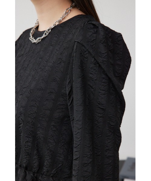 AZUL by moussy(アズールバイマウジー)の「フクレジャガードトップス(Tシャツ/カットソー・レディース・ブラック/アイボリー/ダークグリーン・FREE)」の22枚目の写真