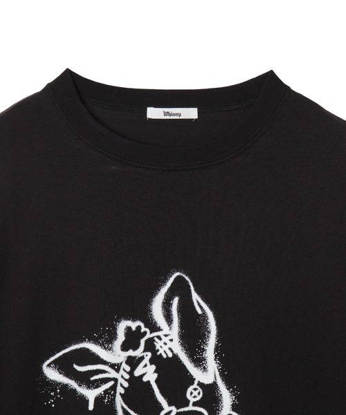 Whinny(ホワイニー)の「Whinny/反抗期闇うさぎ(Tシャツ/カットソー・レディース・ブラック/ホワイト・FREE)」の10枚目の写真