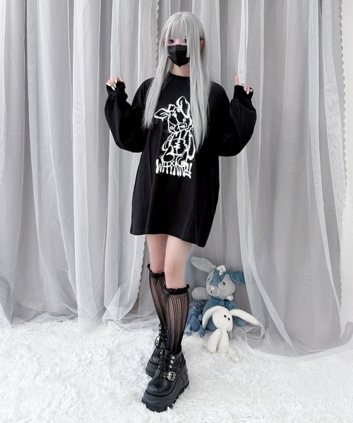 Whinny/反抗期闇うさぎ（Tシャツ/カットソー）｜Whinny（ホワイニー