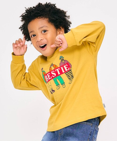 F.O.KIDS（エフオーキッズ）の「カラバリグラフィックL/S TEE（Tシャツ/カットソー・キッズ・パープル/ネイビー/ブラック/グレー/ブラウン/イエロー/ピンク/ライム/グリーン/アイボリー・90/100/130/140/150/110/120/80）」の9枚目の写真