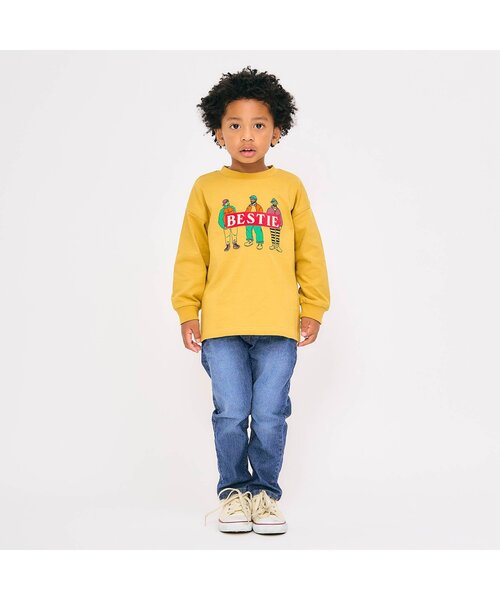 F.O.KIDS（エフオーキッズ）の「カラバリグラフィックL/S TEE（Tシャツ/カットソー・キッズ・パープル/ネイビー/ブラック/グレー/ブラウン/イエロー/ピンク/ライム/グリーン/アイボリー・90/100/130/140/150/110/120/80）」の15枚目の写真