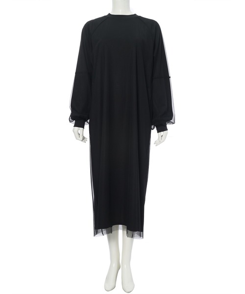 再入荷 ワンピース ブラック チュール ドレス レッド ドレスプラス DRESS+ 総レースワンピースドレス・結婚式