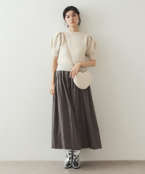 OPAQUE.CLIP(オペークドットクリップ)の「◆ハートシェイプキルティングミニショルダーバッグ(ショルダーバッグ・レディース・ブラック/アイボリー・00)」の14枚目の写真