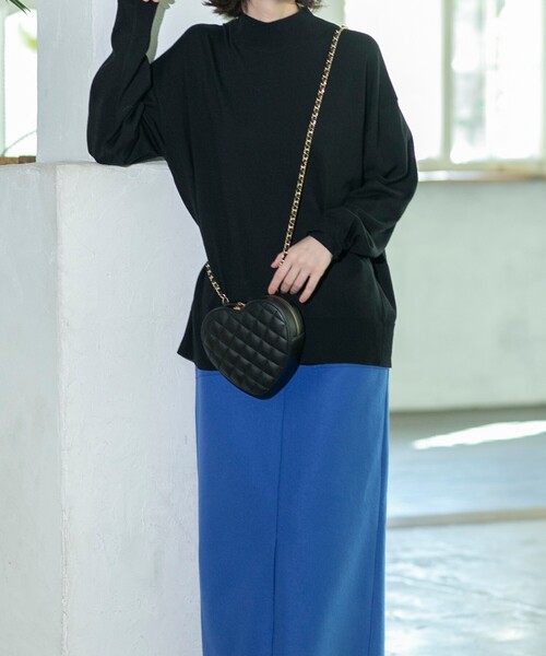 OPAQUE.CLIP(オペークドットクリップ)の「◆ハートシェイプキルティングミニショルダーバッグ(ショルダーバッグ・レディース・ブラック/アイボリー・00)」の16枚目の写真