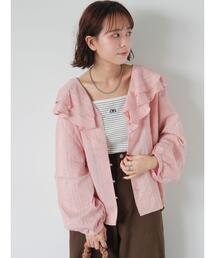 ehka sopo | ラッフル襟ブラウス(シャツ/ブラウス)