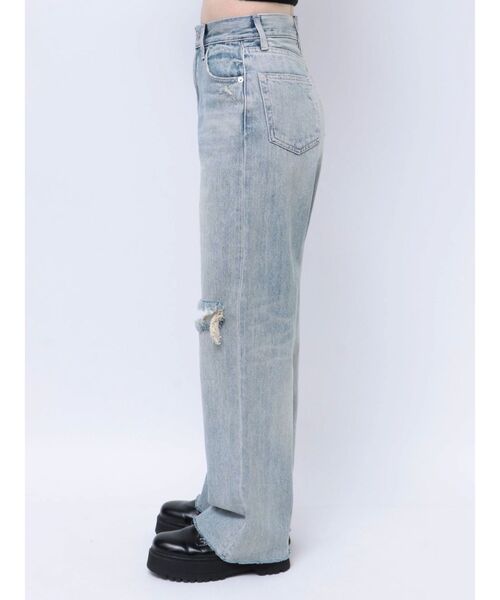 【お値下げ中⠀】EVRIS  ダメージワイドデニムパンツ セール】ダメージワイドデニムパンツ（デニムパンツ）｜EVRIS