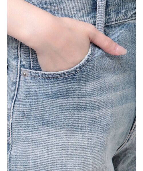 EVRIS（エヴリス）の「ダメージワイドデニムパンツ（デニムパンツ・レディース・インディゴブルー/ブルー・SMALL/MEDIUM）」の8枚目の写真