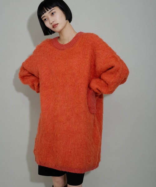 ADAM ET ROPE FEMME 【WEB限定】ファーニットミニワンピース ADAM ET ROPE'｜【WEB限定】ファーニットミニワンピース