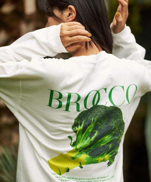 AOZORA(アオゾラ)の「AOZORA/アオゾラ ポケロンTEE(ブロッコリー)(Tシャツ/カットソー・メンズ・ホワイト/ブラック・LARGE/X-LARGE/MEDIUM)」の2枚目の写真