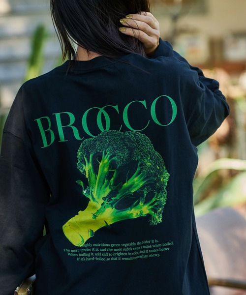AOZORA(アオゾラ)の「AOZORA/アオゾラ ポケロンTEE(ブロッコリー)(Tシャツ/カットソー・メンズ・ホワイト/ブラック・LARGE/X-LARGE/MEDIUM)」の1枚目の写真