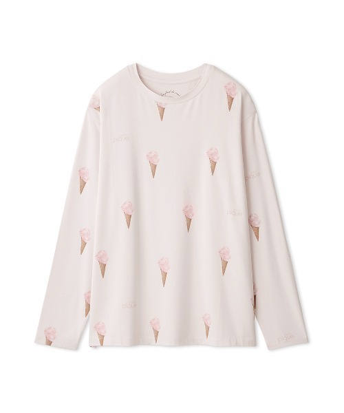 gelato pique（ジェラートピケ）の「アイス柄プルオーバー（ルームウェア/パジャマ・レディース・クリーム/ブルー/ピンク・FREE）」の15枚目の写真