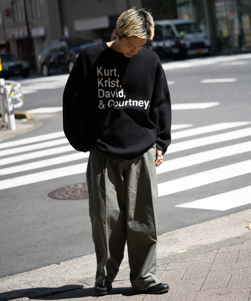 JOINT WORKS(ジョイントワークス)の「THRIFTY LOOK/スリフティールック KKDC Biggest Crew Swetaer(ニット/セーター・メンズ・ブラック/イエロー・MEDIUM/LARGE)」の5枚目の写真