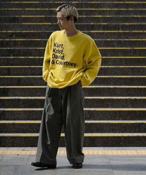 JOINT WORKS(ジョイントワークス)の「THRIFTY LOOK/スリフティールック KKDC Biggest Crew Swetaer(ニット/セーター・メンズ・ブラック/イエロー・MEDIUM/LARGE)」の21枚目の写真