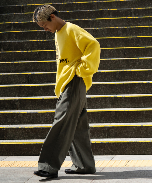 JOINT WORKS(ジョイントワークス)の「THRIFTY LOOK/スリフティールック KKDC Biggest Crew Swetaer(ニット/セーター・メンズ・ブラック/イエロー・MEDIUM/LARGE)」の20枚目の写真