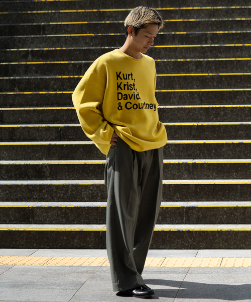 JOINT WORKS(ジョイントワークス)の「THRIFTY LOOK/スリフティールック KKDC Biggest Crew Swetaer(ニット/セーター・メンズ・ブラック/イエロー・MEDIUM/LARGE)」の18枚目の写真
