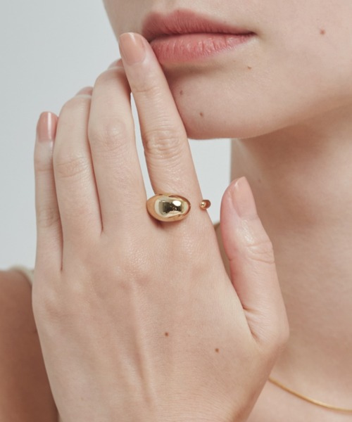 ciite'（シーテ）の「ぷっくりボリュームフリー リング（リング・レディース・シルバー/ゴールド・FREE）」の4枚目の写真