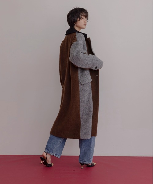 Eimee Law ジャケット コート　ボア　キルティング　ブラウン　グリーン Eimee Law ジャケット コート ボア キルティング ブラウン