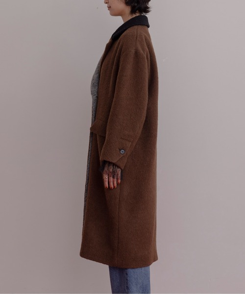 ミックスシャギー配色ロングコート Eimee Law│Eimee Law