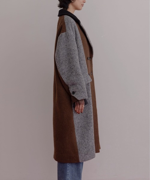ミックスシャギー配色ロングコート（その他アウター）｜Eimee Law
