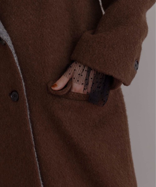 セール】ミックスシャギー配色ロングコート（その他アウター）｜Eimee