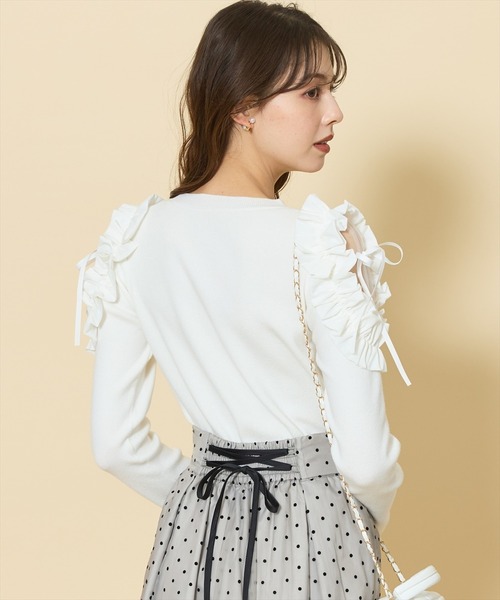 SWINGLE(スウィングル)の「フロッキードット切替ボリュームフレアスカート(スカート・レディース・ホワイト系その他/グレー系その他/ブラック系その他・FREE)」の12枚目の写真