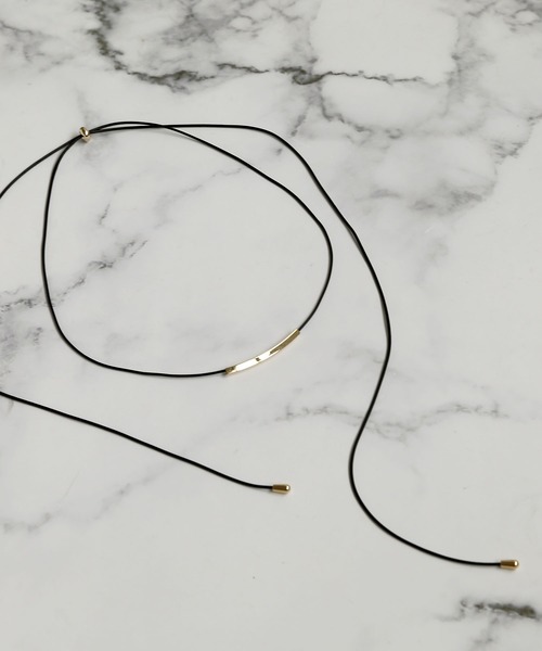 colleca la（コレカラ）の「パイプコードチョーカー/コードネックレス（チョーカー・レディース・ゴールド/シルバー・FREE）」の2枚目の写真