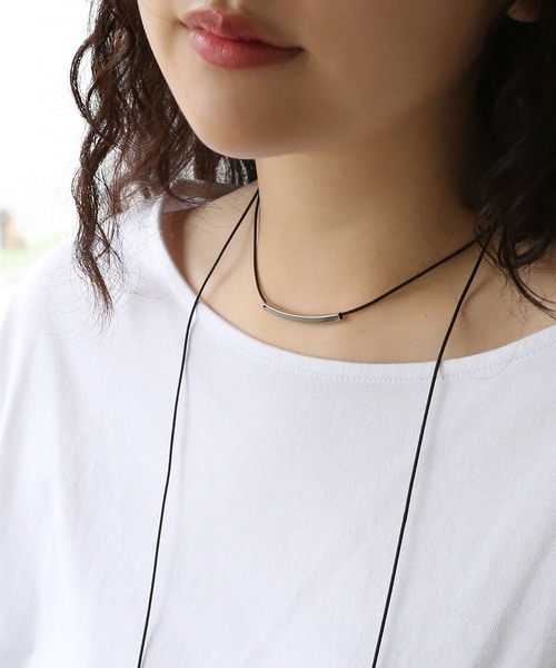 colleca la（コレカラ）の「パイプコードチョーカー/コードネックレス（チョーカー・レディース・ゴールド/シルバー・FREE）」の4枚目の写真