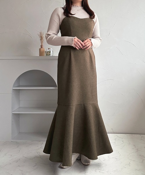 セール】スリットマーメイドキャミワンピース【ZOZOTOWN限定