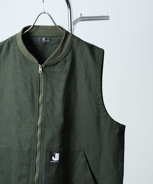 ZIP FIVE（ジップファイブ）の「【ZIP FIVE】 ピスネーム ルーズシルエット ダック ワークベスト（ベスト・メンズ・グレー/ネイビー/カーキ・MEDIUM/LARGE）」の9枚目の写真