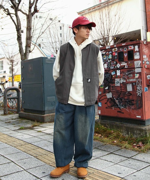 ZIP FIVE（ジップファイブ）の「【ZIP FIVE】 ピスネーム ルーズシルエット ダック ワークベスト（ベスト・メンズ・グレー/ネイビー/カーキ・MEDIUM/LARGE）」の21枚目の写真