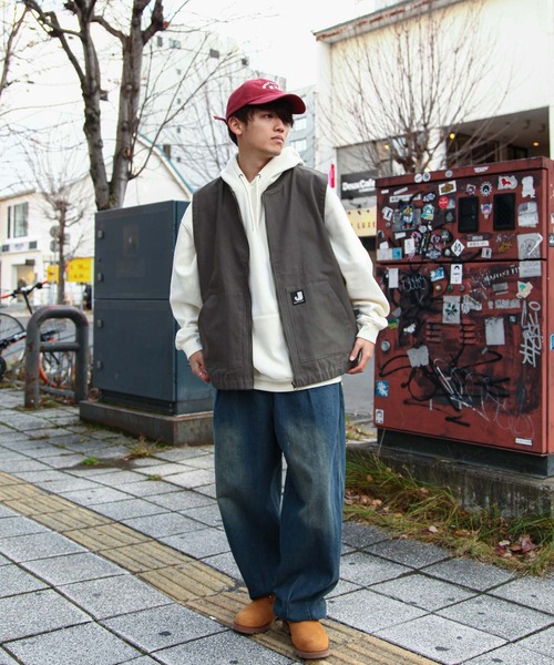 ZIP FIVE（ジップファイブ）の「【ZIP FIVE】 ピスネーム ルーズシルエット ダック ワークベスト（ベスト・メンズ・グレー/ネイビー/カーキ・MEDIUM/LARGE）」の22枚目の写真