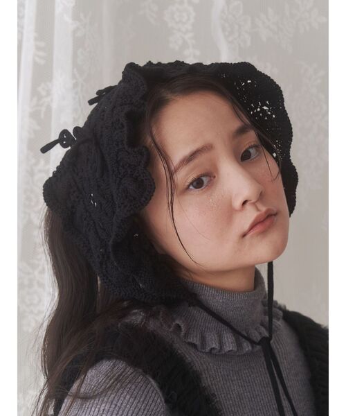 merry jenny（メリージェニー）の「りぼんたくさんヘッドドレス　/　リボンたくさんヘッドドレス（カチューシャ・レディース・ブラック/オフホワイト・FREE）」の20枚目の写真
