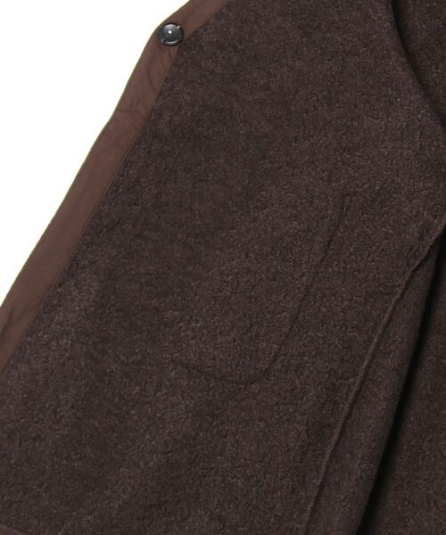 AnNet(アネット)の「切替ポケット ノーカラー ミドルコート(ノーカラーコート・レディース・ブラック/ブラウン・3L/4L/5L)」の11枚目の写真
