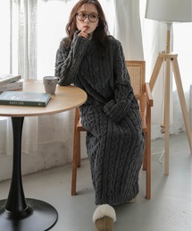 La-gemme（ラジェム）の「モールニット ルームワンピース（ルームワンピース・レディース）」