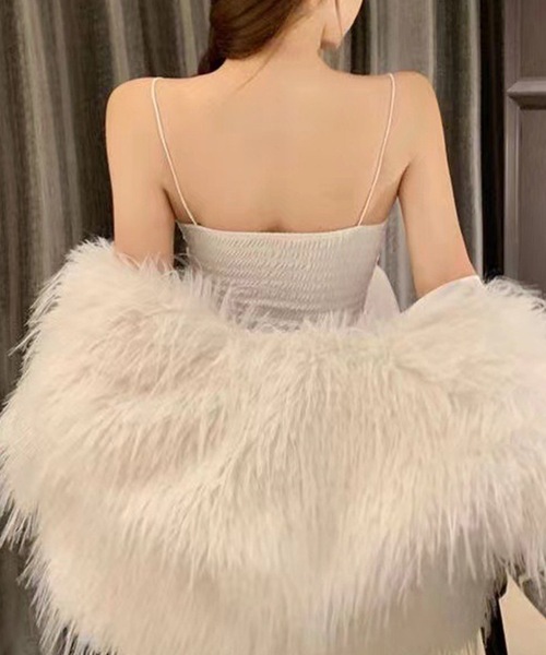 Lace Ladies(レースレディース)の「花柄 レース バック シャーリング カップ付き キャミソール(キャミソール・レディース・ブラック/アイボリー/ホワイト・FREE)」の15枚目の写真