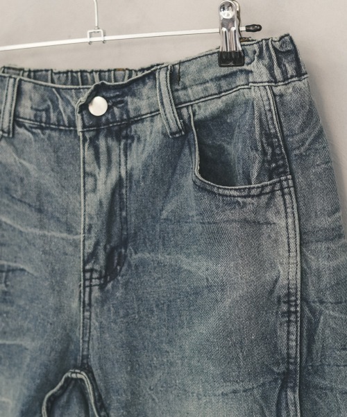 Shoowtime(ショウタイム)の「Cut design vintage wash wide denim pants / カットデザインビンテージウォッシュワイドデニムパンツ(デニムパンツ・メンズ・ブルー・SMALL/MEDIUM/LARGE/X-LARGE)」の10枚目の写真