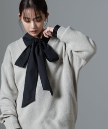 NANO universe（ナノユニバース）の「ラメ混Vネックルーズシルエットニット（ニット/セーター）」