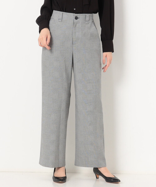 セール】【セットアップ対応】グレンチェックストレッチ パンツ
